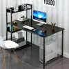 Computer-Schreibtisch, schwarz, , Schreibtisch mit Regal, Produktbild-Vorschau 8