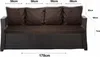 Cuscini per divano da giardino - Seduta 170x60x7, schienale Anteprima dell’immagine prodotto 2