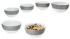 6x Variant šedá miska Ø14.3cm 450ml porcelán 6 osob Náhled obrázku produktu 1