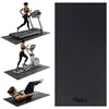 A collage of three images showing people using fitness equipment on mats, with a separate image of a black mat. Anteprima dell’immagine prodotto