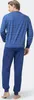 hajo Hommes Set de pyjamas - long, manchettes, col V, Voir les images du produit 9