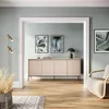 A modern living room with a console table, artwork, and furniture. Produktbild-Vorschau