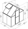 Palram - Canopia Aluminium Gewächshaus Mythos 64 Grün Produktbild-Vorschau 5