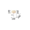 Wandleuchte Industrial-Minimal Woody Metall Braun Holz 1 Produktbild-Vorschau 3