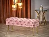 Halmar Gepolsterte Flurbank Athena - rosa / gold Produktbild-Vorschau 8