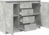 vidaXL Sideboard mit Schubladen Betongrau 100,5x35x76 cm Produktbild-Vorschau 5