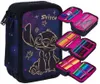 A Stitch-themed pencil case with multiple compartments filled with art supplies. Náhľad obrázku produktu