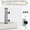 Outsunny Sonnenschirmständer 25kg Ständer für Halbrund Produktbild-Vorschau 4
