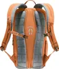 The back of an orange backpack is shown against a white background. Produktbild-Vorschau