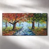 Wandbild Leinwand Bilder Wanduhr 60x30 Landschaft Regen in Produktbild-Vorschau 2