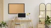 Korková nástěnka v černém dřevěném rámu 120x90 cm Náhled obrázku produktu 2