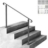 Wrought Iron Handrail, Fit 2 or 3 Steps Outdoor Stair Produktbild-Vorschau 9