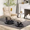 HOMCOM relaxfauteuil met voetenbank, draaibare fauteuil, Productafbeelding-voorbeeld 2