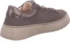 A side view of a brown women's sneaker with a thick tan sole. Náhľad obrázku produktu