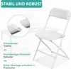 6er Set Klappstühle aus Kunststoff in Weiß – extrem flach Produktbild-Vorschau 3
