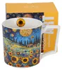 DUO Jumbo Becher 750 ml MODERN SUNFLOWER FIELD New Bone Produktbild-Vorschau 1