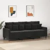 vidaXL 3-Sitzer-Sofa Schwarz 180 cm Samt Produktbild-Vorschau 2