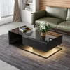 MODFU Couchtisch Schwarz Hochglanz mit Glas und Produktbild-Vorschau 1