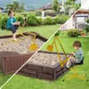 COSTWAY sedile escavatore ruotabile a 360°, 123x62x62 cm Anteprima dell’immagine prodotto 9