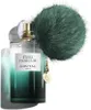 A perfume bottle with a fluffy green pom-pom accessory. Voir les images du produit