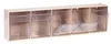 A wall-mounted storage unit with five clear compartments. Produktbild-Vorschau