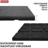 Close-up of a black rubber mat with a textured surface, showing its thickness and interlocking pattern. Anteprima dell’immagine prodotto