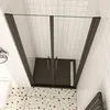 Duschspa Doppeltür 120x195cm Nischentür Schwarz Duschtür Produktbild-Vorschau 3