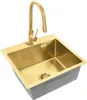 A gold sink with a gold faucet on a white background. Podgląd zdjęcia produktu