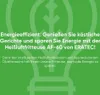 Marketing image with text about an energy-efficient air fryer. Produktbild-Vorschau
