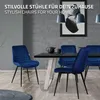 ML-Design Esszimmerstühle 4er Set, Dunkelblau, Sitzfläche Produktbild-Vorschau 5