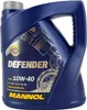 A blue plastic bottle of Mannol Defender 10W-40 semi-synthetic engine oil. Produktbild-Vorschau