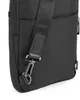 A close-up view of a black bag's strap and hardware. Anteprima dell’immagine prodotto