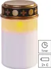 LED hřbitovní svíčka, 12,5 cm, 2x C, venkovní i vnitřní, vintage, časovač Náhľad obrázku produktu