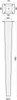 A technical drawing of a furniture leg with dimensions. Produktbild-Vorschau