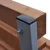 Moderne Bank aus Holz und Stahl, mit Rückenlehne, Braun, Produktbild-Vorschau 8