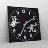 Wanduhr - Quadrat - Glasuhr - Cartoon Astronauten Kosmos - Produktbild-Vorschau 4