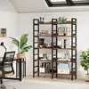 A home office setup with a bookshelf, desk, and chair. Podgląd zdjęcia produktu