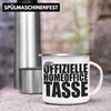 Trendation - Offizielle Homeoffice Emaille Tasse Faultier Produktbild-Vorschau 3