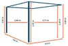 PRIMEYARD Terrassenüberdachung 3x4 m Aluminium Pfosten mit Produktbild-Vorschau 2