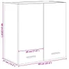 A line drawing of a wall cabinet with dimensions indicated. Produktbild-Vorschau