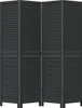 A four-panel room divider with a slatted design, presented in a neutral setting. Podgląd zdjęcia produktu