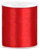 Nastro regalo in raso rosso 25m 100mm di larghezza Anteprima dell’immagine prodotto 1