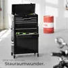 Vozík na nářadí s 10 přihrádkami - černý Náhled obrázku produktu 15