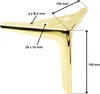 Elegante set di 4 gambe per mobili in oro-cromo, altezza 15 Anteprima dell’immagine prodotto 5