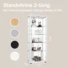 K-Möbel Glasvitrine stehend in Weiss (176x67x33 cm) mit 4 Produktbild-Vorschau 2