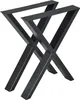 Tischgestell 'Greith' 2er-Set X-Form Schwarz 59x72 cm Produktbild-Vorschau 1
