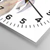 Wanduhr - Quadrat - Glasuhr - Lieber Kopf hipster Produktbild-Vorschau 5