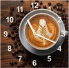 Wanduhr aus Glas mit Motiv Kaffeegenuss- 30 x 30 cm - inkl. Produktbild-Vorschau 1