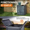 Composteur Thermo-Wood 400 L brun + grille de fond. Voir les images du produit 13