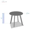 Runder garten-beistelltisch "saona" graphit matt 50x45cm Produktbild-Vorschau 3